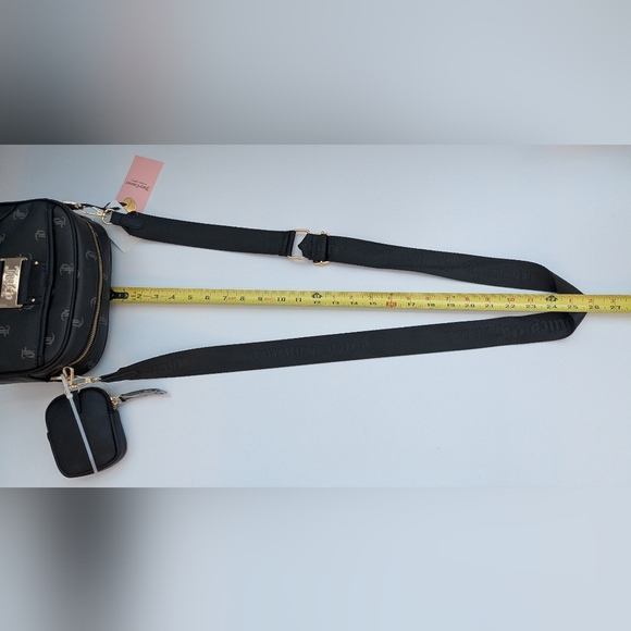 BNWT - Juicy Couture Black Shoulder or Crossbody Bag/Purse With Change Pouch - Picture 11 of 12